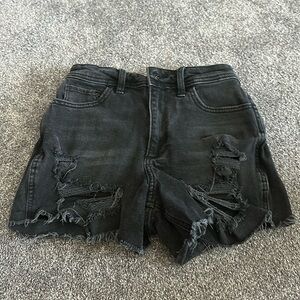 Black Hollister jean shorts